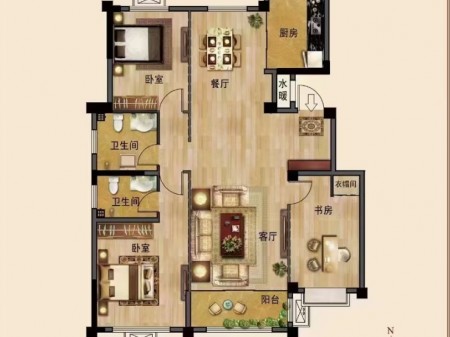韦德广场电梯洋房135平三室朝阳户型一手房手续